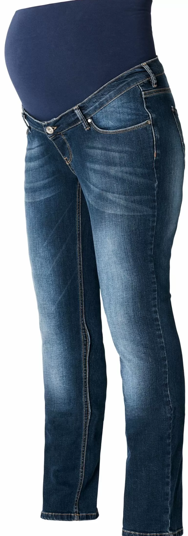 Shop Noppies Jean Droit Mena Plus Size - Dark Stone Wash